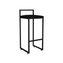 Ver imagem 2 de Kit 02 Banqueta Alta Industrial 0,78 cm Metal Preto Suede Preto - Vallisa Decor