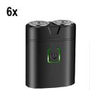 Ver imagem 1 de Kit 6 Aparadores Portáteis Kemei Professional W301 Mini Barbeadores Elétricos À Prova D'água Cor:pre