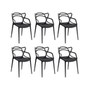 Ver imagem 3 de Kit 6 Cadeiras Allegra Preta Sala Cozinha Jantar