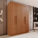 Ver imagem 1 de Guarda-roupa 4 Portas 3 Gavetas New Malibu Espresso Móveis