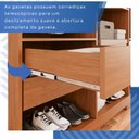 Ver mais imagens de Guarda-Roupa 4 Portas 3 Gavetas New Malibu Espresso Móveis Marrom/Cinamomo/Off White