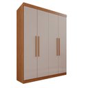 Ver imagem 3 de Guarda-Roupa 4 Portas 3 Gavetas New Malibu Espresso Móveis Marrom/Cinamomo/Off White