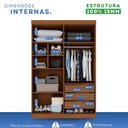 Ver imagem 5 de Guarda-Roupa 4 Portas 3 Gavetas New Malibu Espresso Móveis Marrom/Cinamomo/Off White