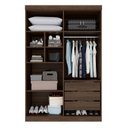 Ver imagem 2 de Guarda-roupa 4 Portas 3 Gavetas New Malibu Espresso Móveis