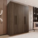 Ver imagem 1 de Guarda-roupa 4 Portas 3 Gavetas New Malibu Espresso Móveis