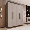 Ver imagem 1 de Guarda-roupa 4 Portas 3 Gavetas New Malibu Espresso Móveis