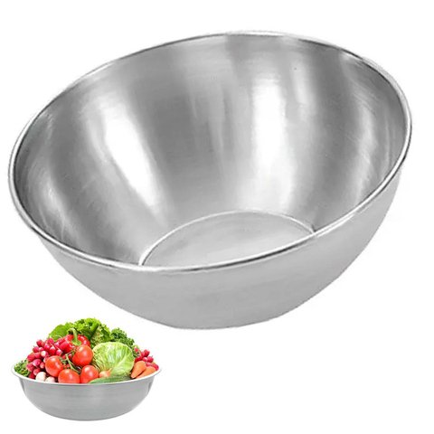 Tigela Bowl Inox Bacia Cumbuca Preparo Receita Multiuso Salada Fruta Resistente Duravel Residencial 