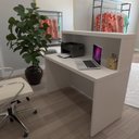 Ver imagem 1 de Balcão de Atendimento para Recepção - 120cm de Largura Branco
