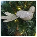 Ver imagem 5 de Kit 6 Enfeite Decoração Árvore Natal Pomba Dourada Natalina 16cm