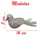 Ver imagem 2 de Kit 6 Enfeite Decoração Árvore Natal Pomba Dourada Natalina 16cm