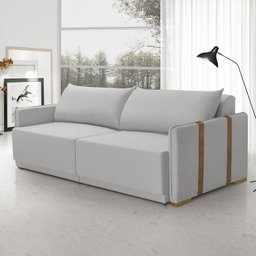 Sofá Cama Mônaco Cinza Claro Retrátil 184 Cm - 1