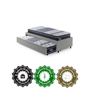 Ver imagem 6 de Bicama Box Solteiro 88x188 Courino Linho Cinza com Dois Colchões Gransleep Molas Verticoil Ecoflex