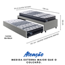 Bicama Box Solteiro 88x188 Courino Linho Cinza com Dois Colchões Gransleep Molas Verticoil Ecoflex - 2