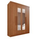 Ver imagem 3 de Guarda-Roupa 4 Portas 3 Gavetas com Espelho New Malibu Espresso Móveis Marrom/Cinamomo