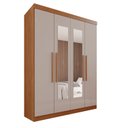 Ver imagem 3 de Guarda-roupa 4 Portas 3 Gavetas com Espelho New Malibu Espresso Móveis