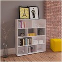 Ver imagem 1 de Rack Artely Móveis Book Com 10 Nichos Branco