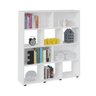 Rack Artely Móveis Book Com 10 Nichos Branco - 3