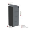 Ver imagem 4 de Arquivo para Pasta Suspensa 4 Gavetas com Chave P25