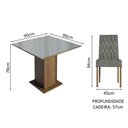 Ver imagem 5 de Conjunto Sala De Jantar Mesa Tampo Vidro 4 Cadeiras Madesa