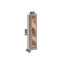 Ver imagem 3 de Cristaleira de Cozinha Malta 2645 C- 1 Porta de Vidro 40cm Duna - Carraro