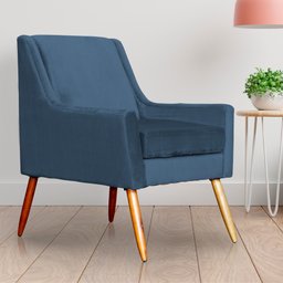 Poltrona Ariane Luxo Suede Cores - DS Estofados Azul Royal - 5