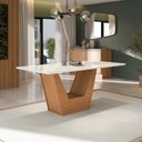 Ver imagem 6 de Conjunto Sala de Jantar Verbana Kappesberg 8 Cadeiras Veludo Titanio