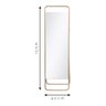Espelho Decorativo de Chão c/ Suporte Moka / Nude 153x43cm Retangular - 4