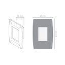 Ver imagem 3 de Balizador de Parede Led Libra Retangular 2w 3000k Branco Quente Bivolt Branco