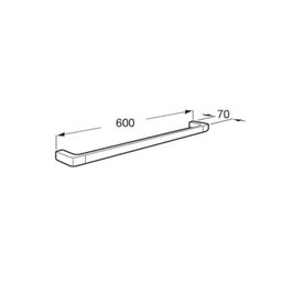 Toalheiro de Barra 600 Mm Brushed Titanium - 2