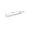 Toalheiro de Barra 600 Mm Brushed Titanium - 2