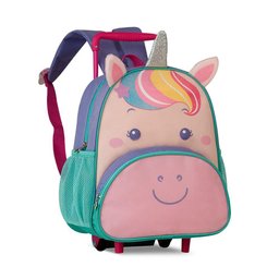 Mochila Infantil com Rodinhas Unicornio - Roxo - 1