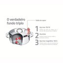 Ver imagem 2 de Caldeirão Solar em Aço Inox Fundo Triplo com Tampa e Alças 24cm 7,8l - Tramontina 62505240