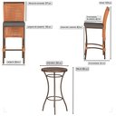 Ver imagem 2 de Mesa Bistro e 2 Banquetas Roma Marrom Corda Náutica 11 Terra Cota