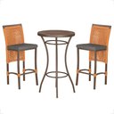 Ver imagem 1 de Mesa Bistro e 2 Banquetas Roma Marrom Corda Náutica 11 Terra Cota