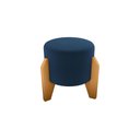 Ver imagem 1 de Puff Decorativo Descanso Luxo Orginal Premium Veludo Azul Matrix