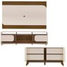 Painel Rack Buffet Mesas Sala de Estar Ed45 Off White Pinho Arly - 3