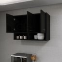 Ver imagem 5 de Armário Balcão Multiuso Branco 3 Portas Lavanderia Despensa ClickForte Armário Multiuso Preto