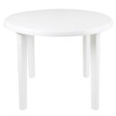 Ver imagem 1 de Mesa Plástica Redonda 91cm Desmontável Branca - 15151451 - Mor Mesa Plástica Redonda 91cm Desmontáve