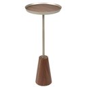 Ver imagem 1 de Mesa Apoio Nordic Alta Laminado Nogueira com Bandeja Champagne 58 Cm - 72630