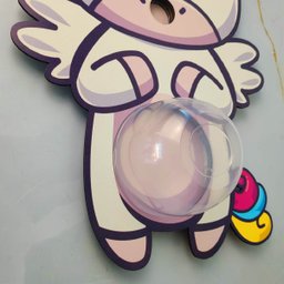 Cofrinho Infantil de Unicórnio Cofre para Moedas de Parede Criança Grande Madeira MDF - 5