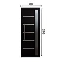 Ver imagem 3 de Porta Lambril Solara com Puxador e Visor 80 X 2.10 Preta Lado Esquerdo – Hale
