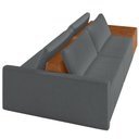 Ver imagem 7 de Sofá Ilha Modular para Sala 232cm com Puff Dublin K01 Bouclê Cinza Sintético Caramelo - Lyam