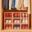 Ver imagem 3 de Kit 6 Sapateiras Organizadoras Empilháveis Abertura Frontal