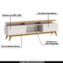 Ver imagem 3 de Rack Bancada 2 Gavetas com Nicho 218cm Amy Off White/Nature - Gran Belo