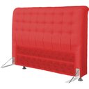 Ver imagem 1 de Cabeceira Dama 1,95Cm Cama Box king Size Corino Vermelho