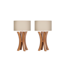 Ver imagem 1 de Kit 2 Abajur Aline para Quarto Cúpula Tecido