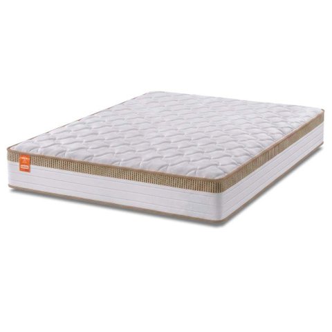 Colchão King CBP Casal Molas Ensacadas Real 193x202x27cm Branco / Bege - Suporta até 130kg por Pesso