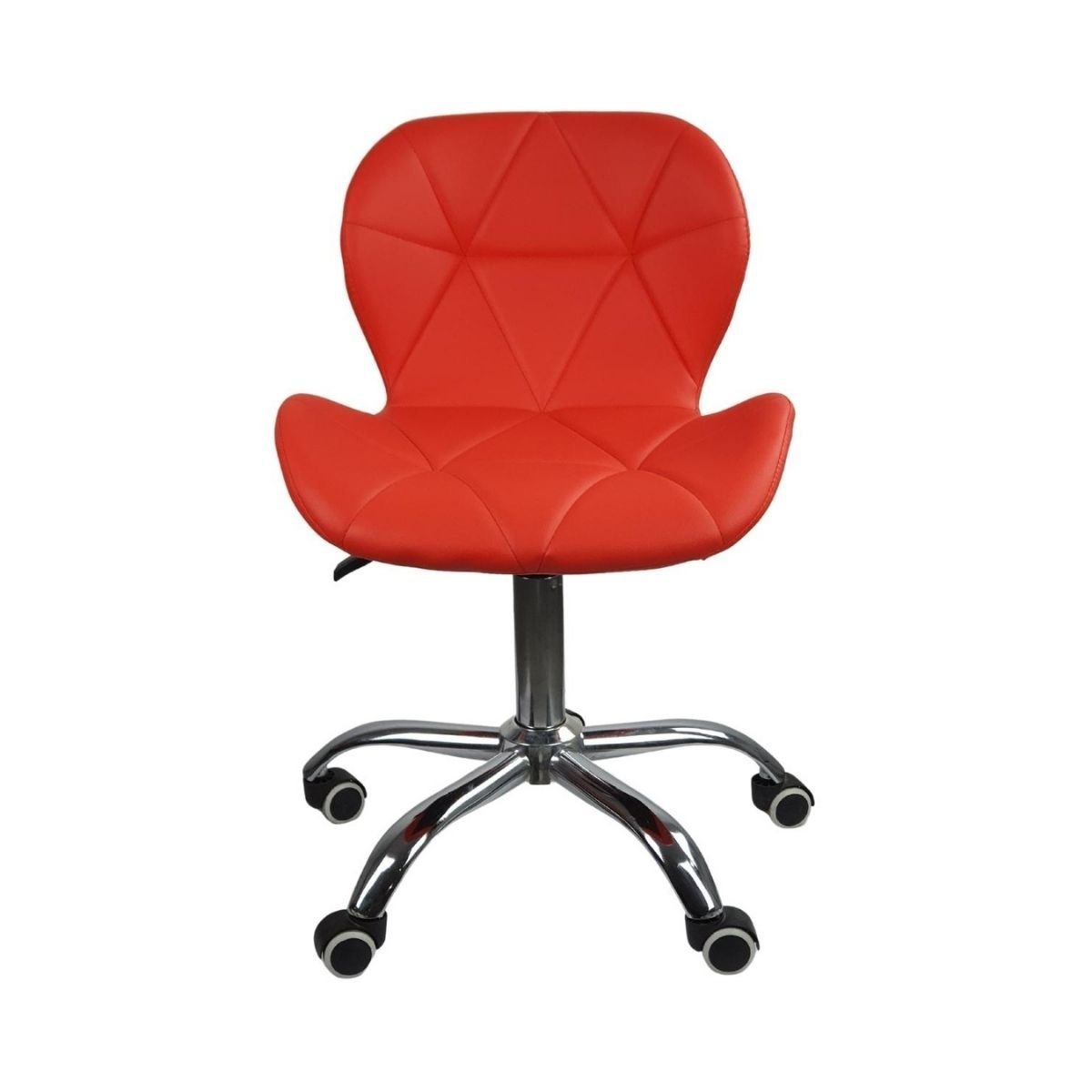 Kit 6 Cadeiras Office Eiffel Slim Ajustável Base Giratória - Vermelho - 5