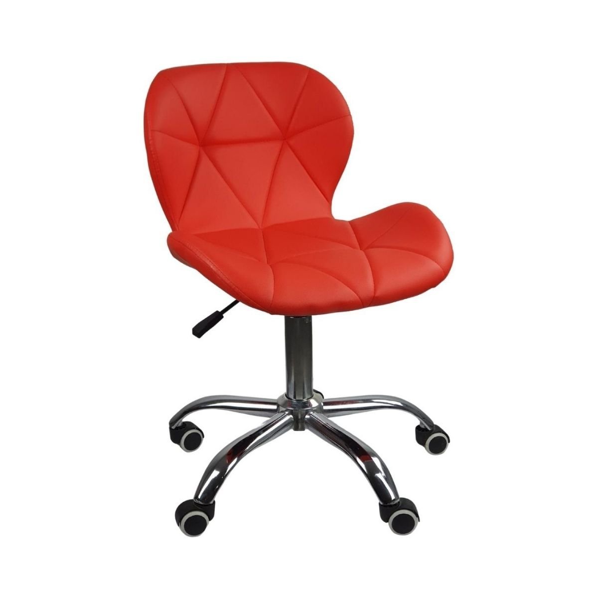 Kit 6 Cadeiras Office Eiffel Slim Ajustável Base Giratória - Vermelho - 4