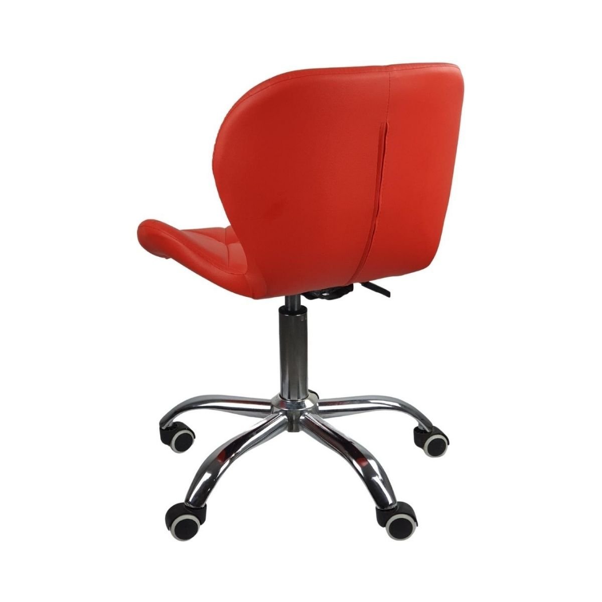 Kit 6 Cadeiras Office Eiffel Slim Ajustável Base Giratória - Vermelho - 7